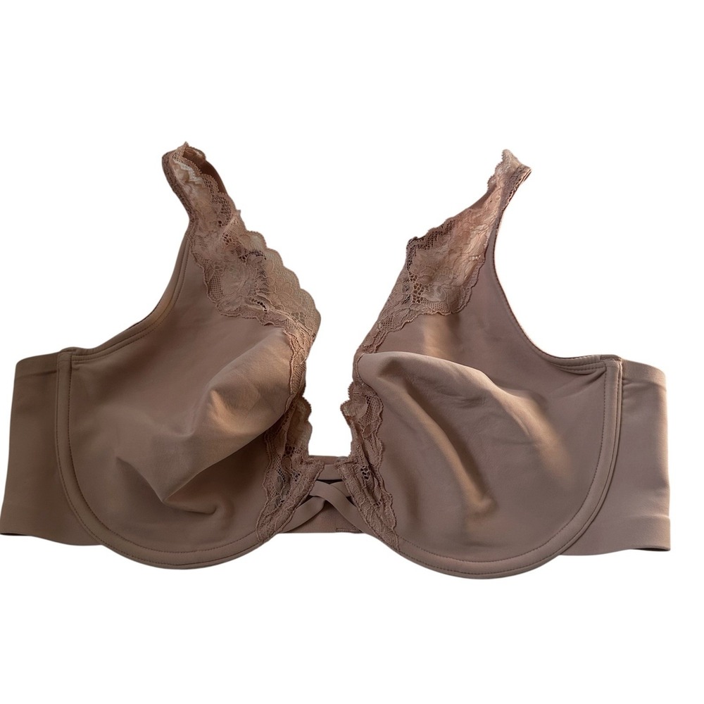 Soma 40D Beige Essentials Unlined Lace Trim Plunge Underwired | 69-17